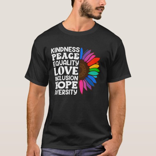 T-shirt Inclusion Acceptance Kindness Solidarity Awareness (Devant)