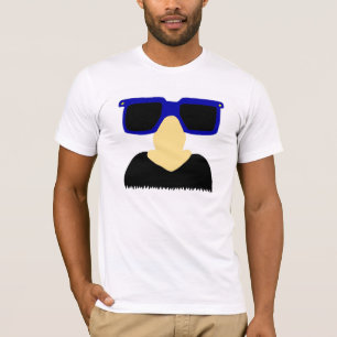 T-shirt Incognito Moustache & lunettes Hommes Crew Neck Te