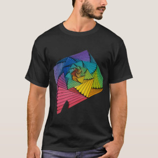 T-shirt Incroyable conception d'art géométrique en spirale