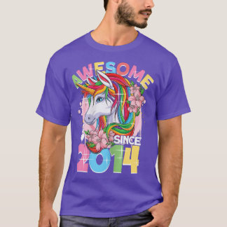 T-shirt Incroyable depuis 2014 8e anniversaire Fille 8 Ans