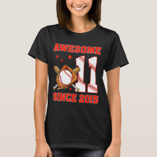 T-shirt Incroyable depuis 2015 11 ans garçons fête basebal