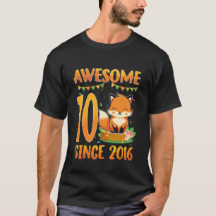 T-shirt Incroyable depuis 2016 Fête d'anniversaire de 10 a
