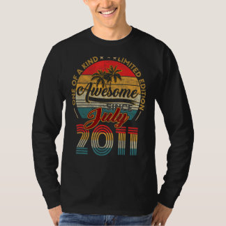 T-shirt Incroyable Depuis Juillet 2011 Né 2011 1 Ans