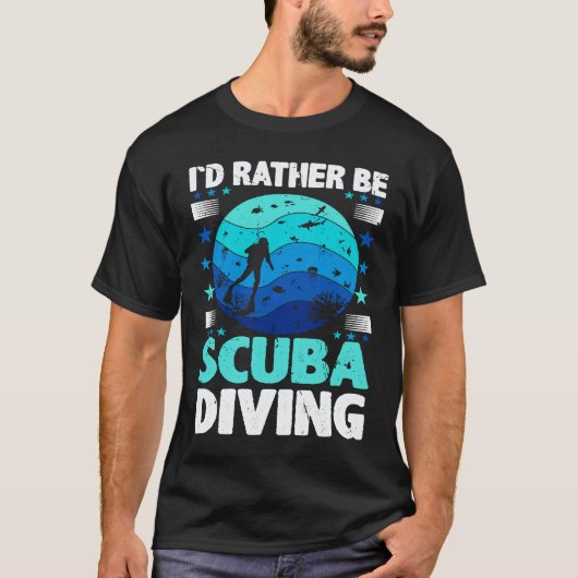 T-shirt Incroyable Je préférerais faire de la plongée en s (Devant)