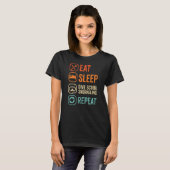 T-shirt Incroyable Manger Dormir Plongée Répéter Plongeur (Devant entier)