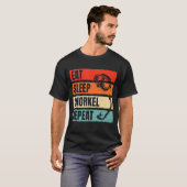 T-shirt Incroyable Manger Dormir Snorkeling Répéter Plonge (Devant entier)
