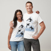 T-shirt Incroyable Orques d'aquarelle noire et blanche (Unisexe)