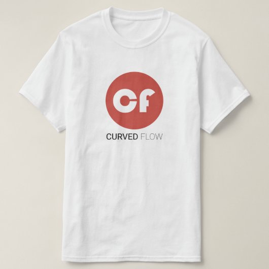 T-shirt incurvé de logo d'ÉCOULEMENT (Design devant)