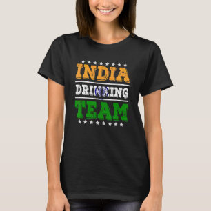 T-shirt Inde Boire l'équipe indienne Drapeau Boire