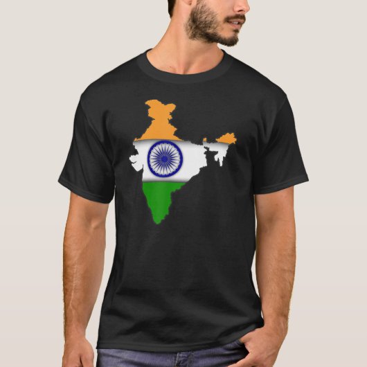T-shirt Inde Couleurs du drapeau national Pays Indien Asia (Devant)
