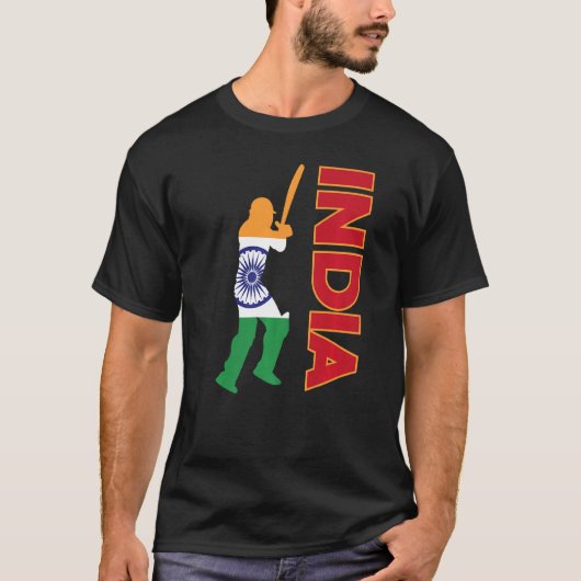 T-shirt Inde Cricket Inde Drapeau Inde Cricket Équipe indi (Devant)