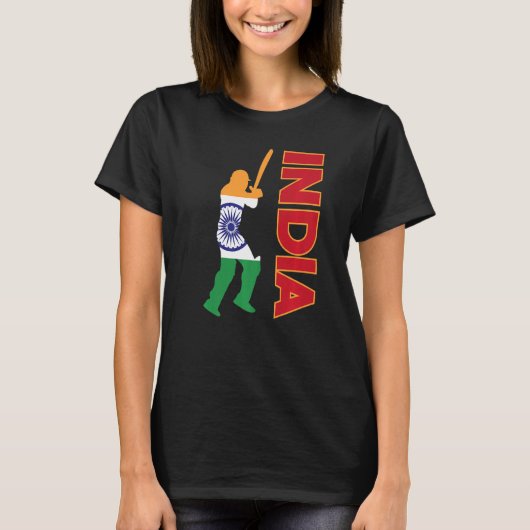 T-shirt Inde Cricket Inde Drapeau Inde Cricket Équipe indi (Devant)