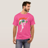 T-shirt Inde Drapeau Batsman Cricket (Devant entier)