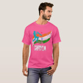 T-shirt Inde Drapeau cricket indien (Devant entier)