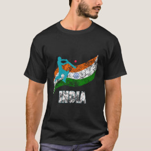 T-shirt Inde Drapeau cricket indien