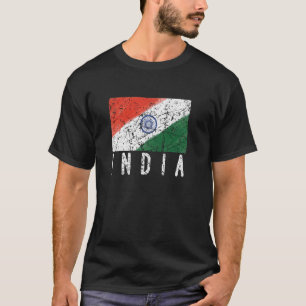 T-shirt Inde Drapeau Distorsion Desi Hommes Femmes Enfants