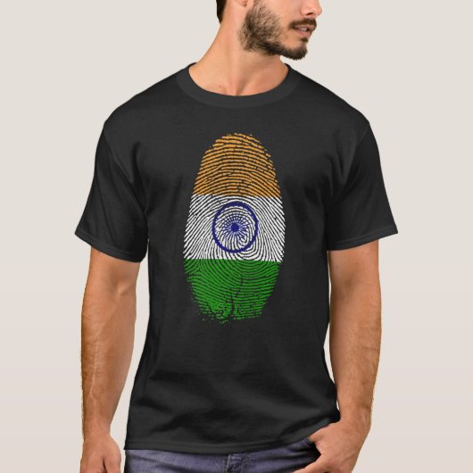 T-shirt Inde Drapeau Empreinte Il Est Dans Mon Adn Pour In (Devant)
