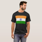 T-shirt Inde ; Drapeau indien (Devant entier)