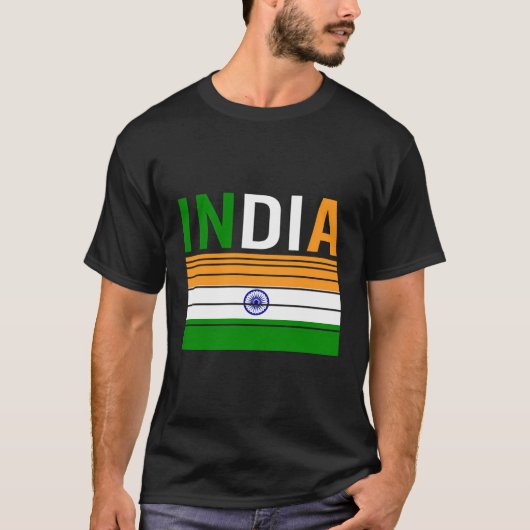 T-shirt Inde Drapeau La Fierté indienne Cadeau Inde Pays T (Devant)