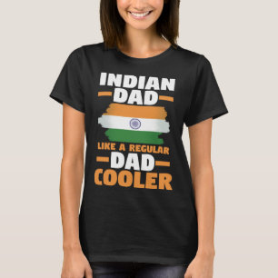 T-shirt Inde Drapeau Papa Indien Comme Un Père Régulier Ma