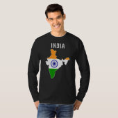 T-shirt Inde Drapeau Pour Les Gens Qui Aiment L'Inde (Devant entier)