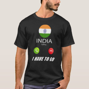 T-shirt Inde Drapeau Souvenir L'Inde Appelle