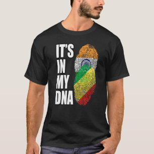 T-shirt Inde Et République Congo Mélange ADN Drapeau Herit