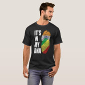T-shirt Inde Et République Congo Mélange ADN Drapeau Herit (Devant entier)