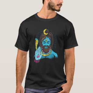 T-shirt Inde Fier Drapeau Dieu Hindi Sikh Moon Hindus Shiv