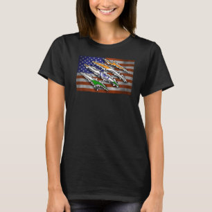 T-shirt Inde Fier Jour Du Drapeau Hindi America Scratch As