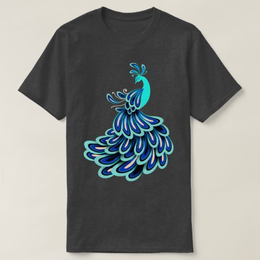 T-shirt Inde Oiseau ornemental Cadeau animal Peacock (Design devant)