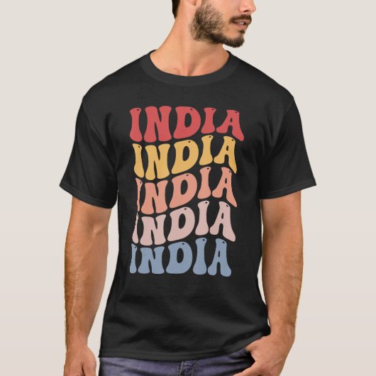 T-shirt Inde Super rétro (Devant)