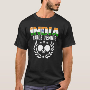 T-shirt Inde Tennis De Table Indian Ping Pong Supporter Sp