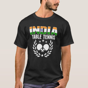 T-shirt Inde Tennis de Table Indien Ping Pong Supporter