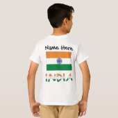 T-shirt India and Indian Flag with Your Name (Dos entier)