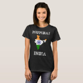 T-shirt India Distressed Flag Mumbai Pride (Devant entier)