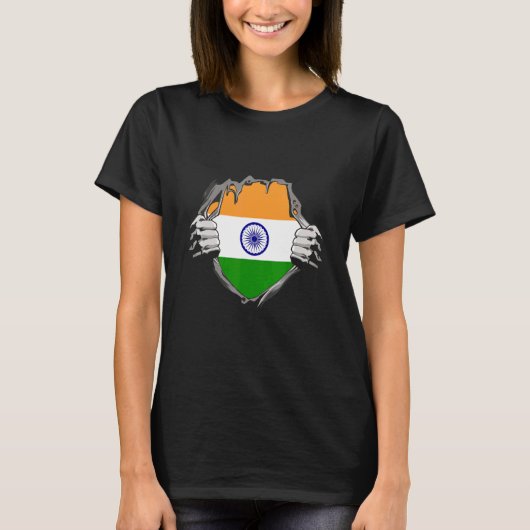 T-shirt India flag (Devant)