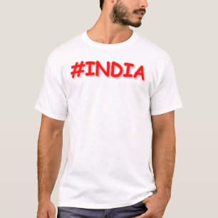 T-shirt "#India" Joli design. Commandez dès maintenant 