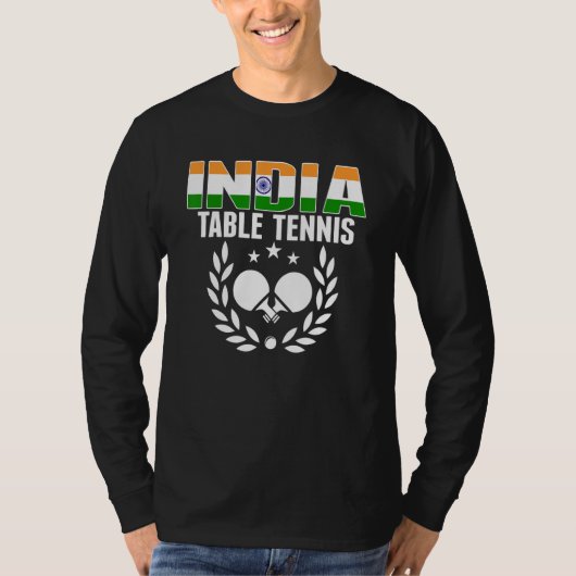 T-shirt India Table Tennis Indian Ping Pong Supporter Sp (Devant)