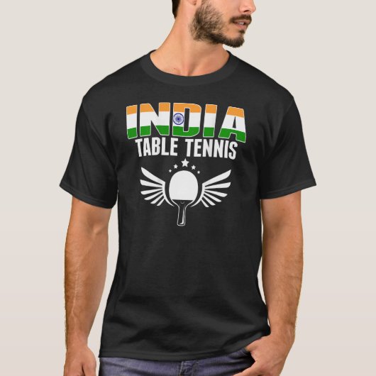 T-shirt India Table Tennis Support Indian Ping Pong Team (Devant)