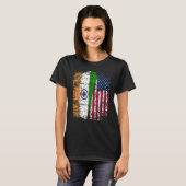 T-shirt India USA Flag - Indian American (Devant entier)