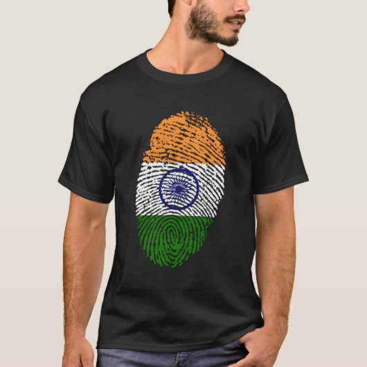 T-shirt Indian Pride empreintes digitales I Love India Dra (Devant)