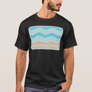 T-shirt Indian River Shores Florida Retro FL Waves Beach S