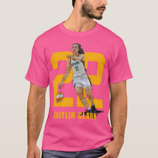 T-shirt Indiana Caitlin Clark 22 Cartoon Women Basketball