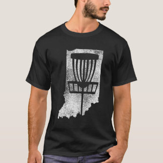 T-shirt Indiana Disk Golf State Avec Panier Gra Perdu