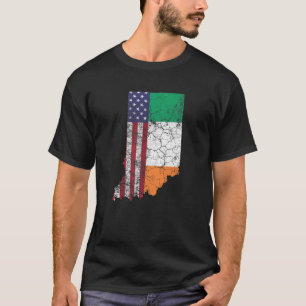 T-shirt Indiana - Drapeau irlandais américain St. Patrick'