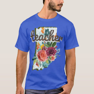 T-shirt Indiana Enseignant Floral Aquarelle Surdimensionné