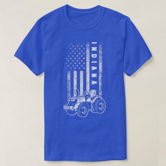 T-shirt Indiana Farmer Pride Patriotic Indiana Farmer (Design devant)
