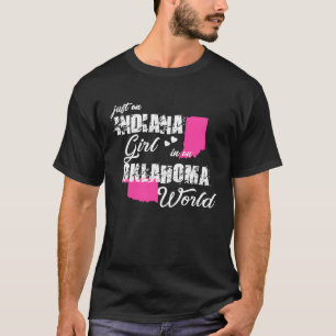 T-shirt Indiana  Juste une fille de l'Indiana dans une Okl