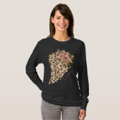 T-shirt Indiana Leopard Pattern Map Leo State Of Indiana (Devant entier)